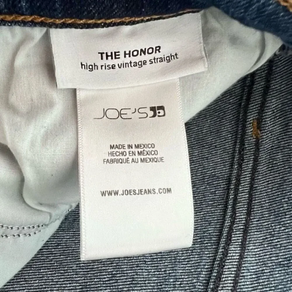 JOE'S Women Jeans Blue The Honor Distressed High Rise Vintage Straight Size 31